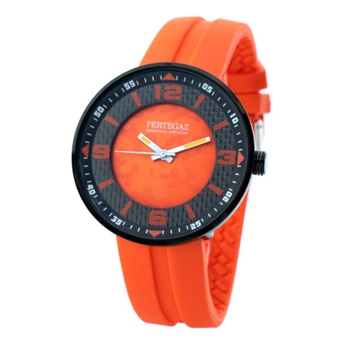 Pertegaz Pds 005 Na Unisex Black Orange Watch Quartz 44mm