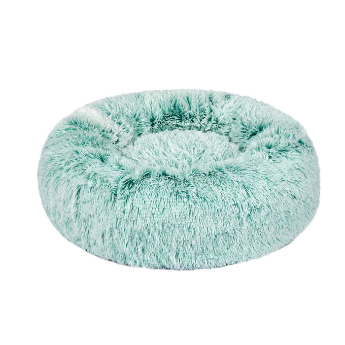 Pet Bed Cat Dog Donut Nest Calming Mat Soft Plush Kennel