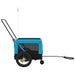 Pet Bike Trailer Blue and Black Oxford Fabric Iron Ktkal