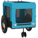 Pet Bike Trailer Blue and Black Oxford Fabric Iron Ktkal