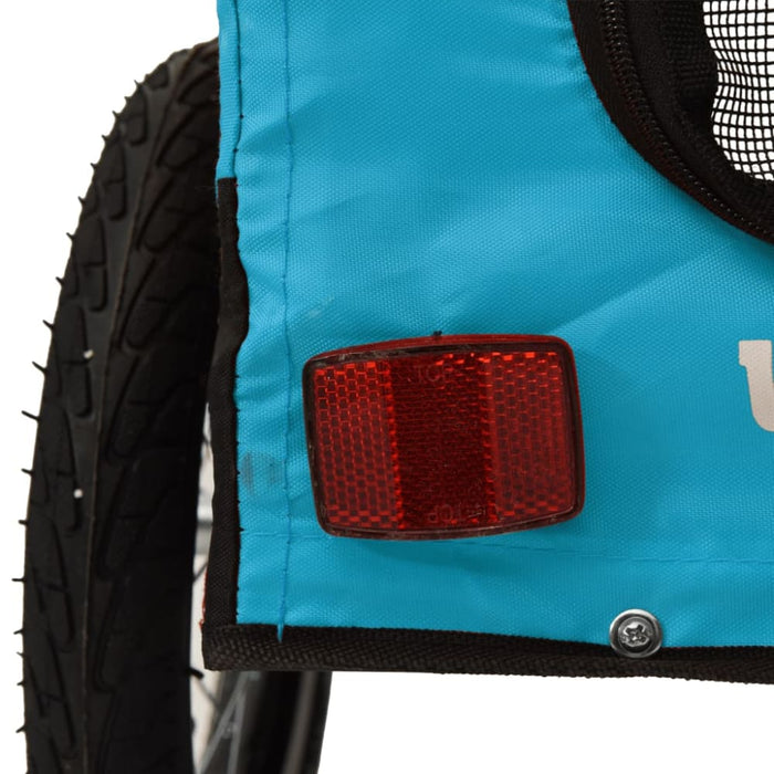 Pet Bike Trailer Blue And Black Oxford Fabric Iron Ktktx