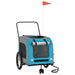 Pet Bike Trailer Blue and Grey Oxford Fabric Iron Ktnlx