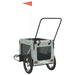 Pet Bike Trailer Grey and Black Oxford Fabric Iron Ktkti
