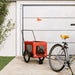 Pet Bike Trailer Orange and Black Oxford Fabric Iron Ktkax