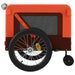 Pet Bike Trailer Orange and Black Oxford Fabric Iron Ktkax