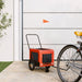 Pet Bike Trailer Orange And Black Oxford Fabric Iron Ktkxn