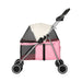 Goslash Picks Pet Stroller Dog Cat Carrier Foldable Pink