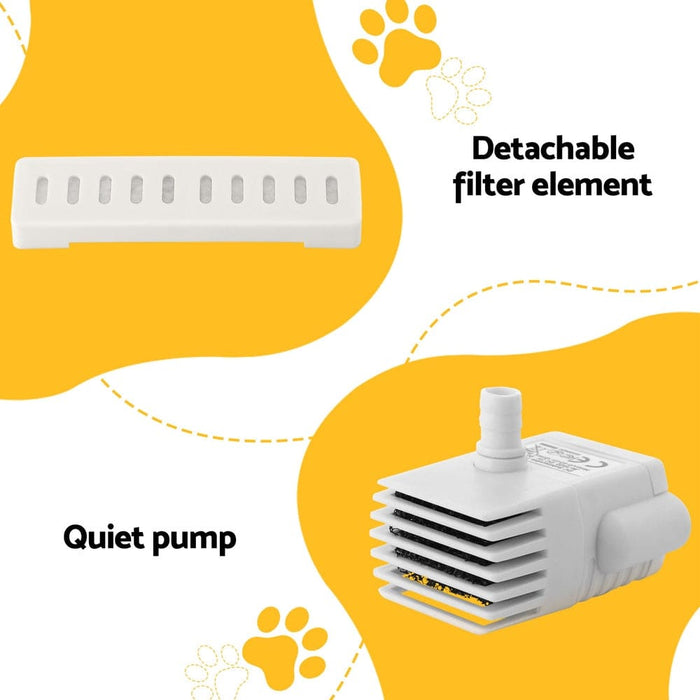 Pet Water Fountain Dispenser Filter Dog Cat Drinking