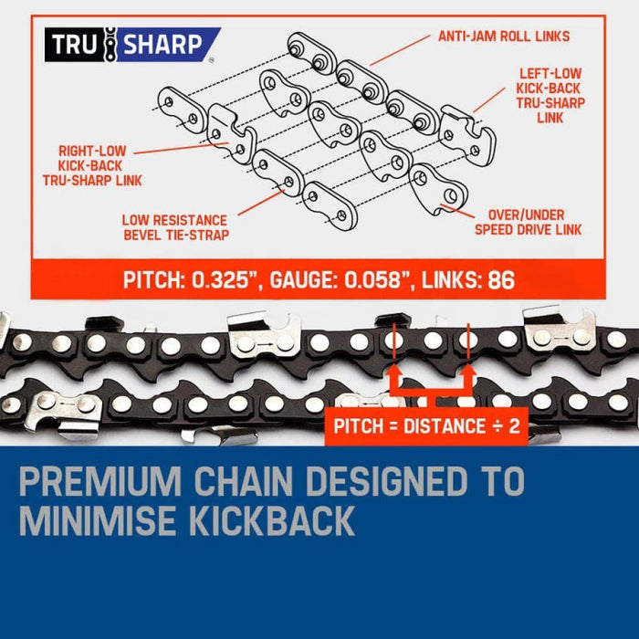 Petrol Commercial Chainsaw 22 Bar E-start Tree Pruning