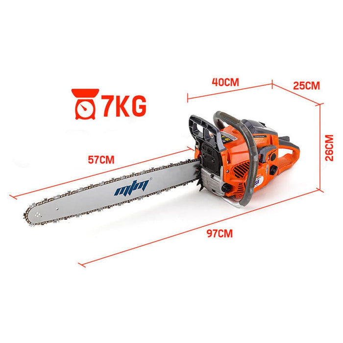 Petrol Commercial Chainsaw 22 Bar E-start Tree Pruning