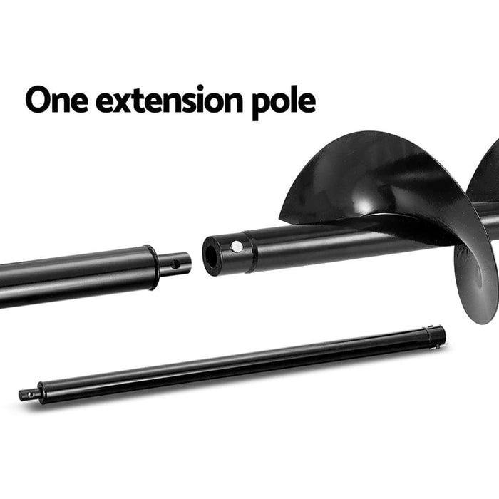 Petrol Post Hole Digger Drill 92cc Motor Fence Extension
