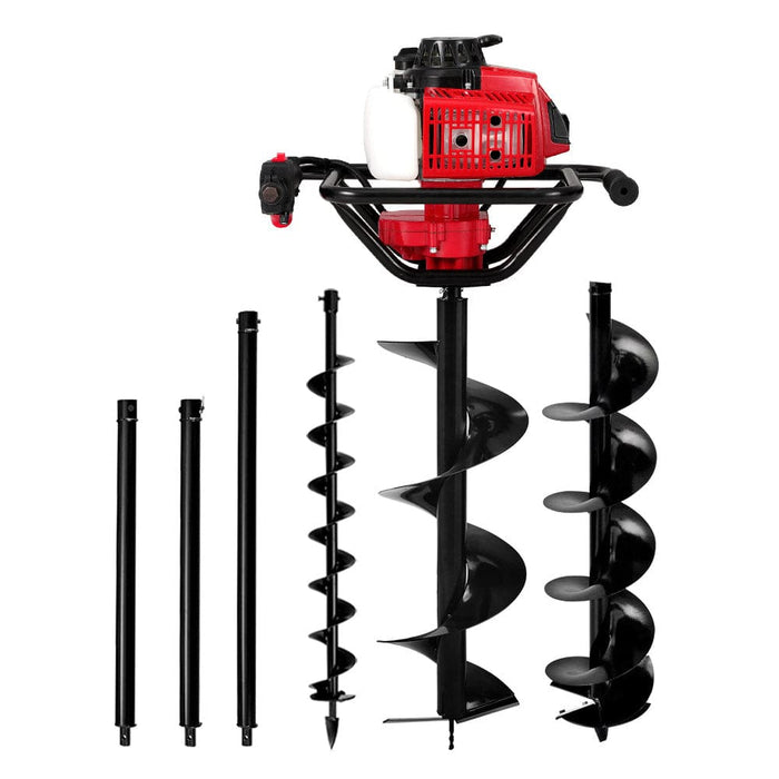 Petrol Post Hole Digger Drill Borer Fence Extension Augers