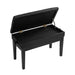 Piano Bench Stool Adjustable Height Keyboard Seat Black