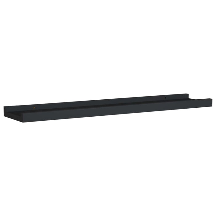 Picture Frame Ledge Shelves 2 Pcs Black Mdf Txtktx