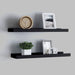 Picture Frame Ledge Shelves 2 Pcs Black Mdf Txtktx