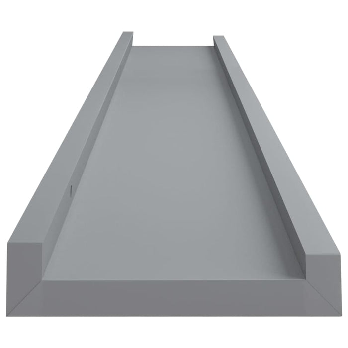 Picture Frame Ledge Shelves 2 Pcs Grey Mdf Txtktl