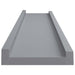 Picture Frame Ledge Shelves 2 Pcs Grey Mdf Txtktp