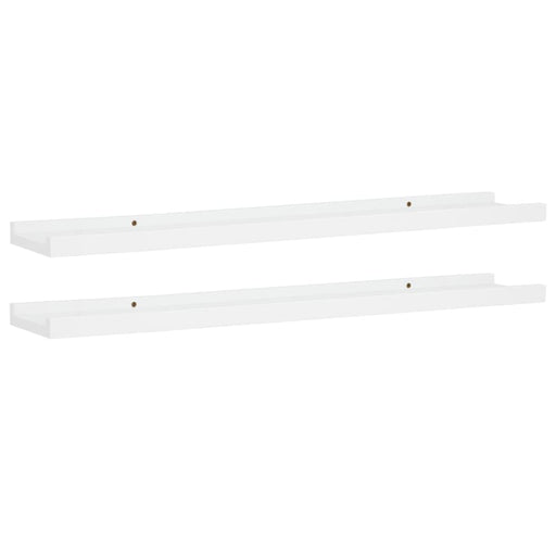 Picture Frame Ledge Shelves 2 Pcs White Mdf Txtktb