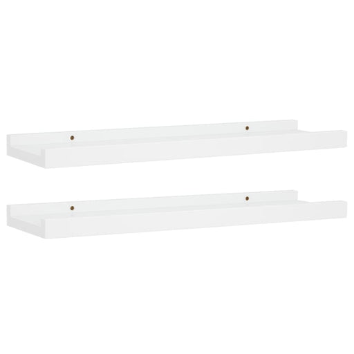 Picture Frame Ledge Shelves 2 Pcs White Mdf Txtkxn