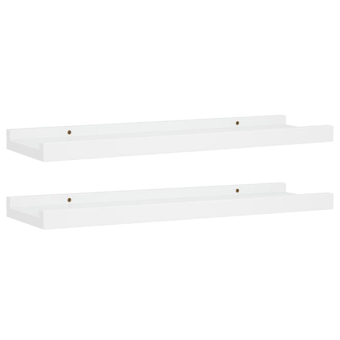 Picture Frame Ledge Shelves 2 Pcs White Mdf Txtkxn