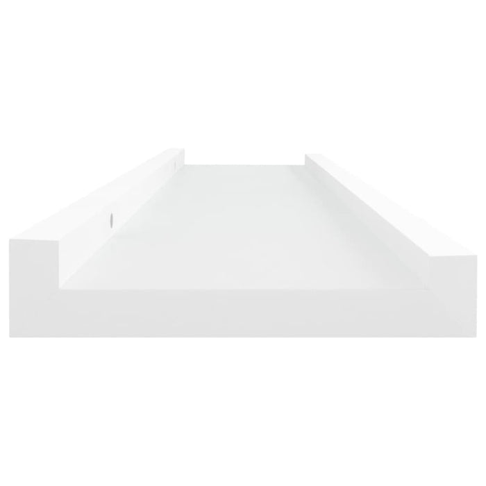 Picture Frame Ledge Shelves 2 Pcs White Mdf Txtkxn