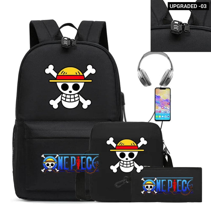 One Piece Luffy Schoolbag Set