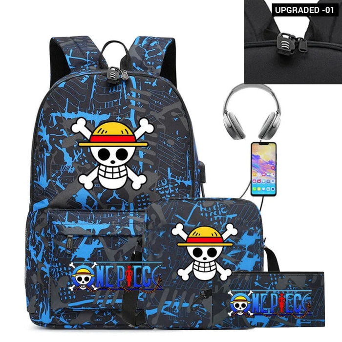 One Piece Luffy Schoolbag Set