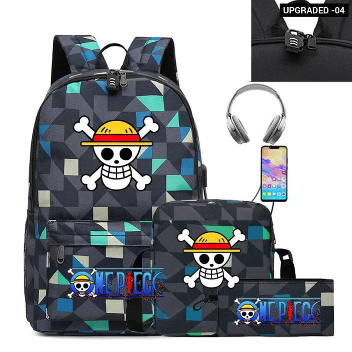 One Piece Luffy Schoolbag Set