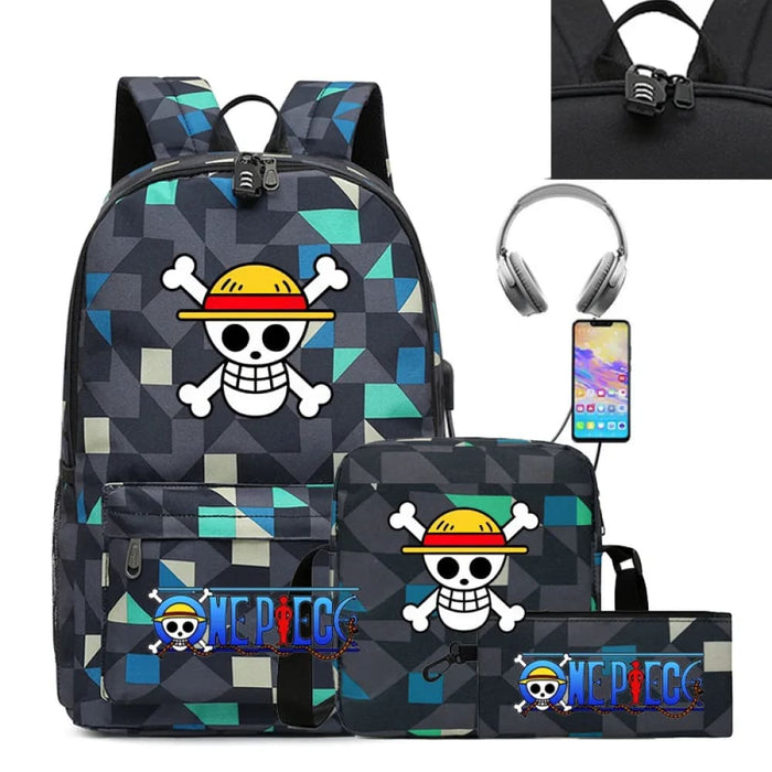 One Piece Luffy Schoolbag Set