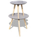 Two Piece Side Table/coffee Table Set 55 Cm&44 Cm Concrete