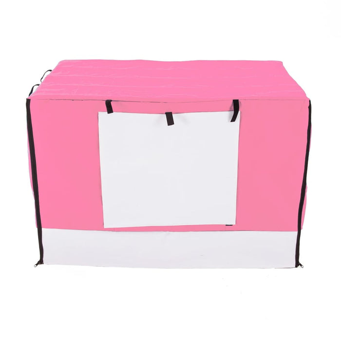 Pink Cage Cover Enclosure For Wire Dog Crate 48in