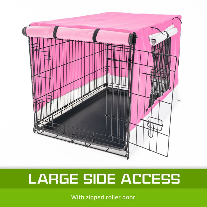 Pink Cage Cover Enclosure For Wire Dog Crate 48in