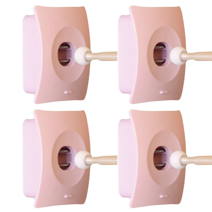 4x Pink Door Stopper Wall Mount Stop Adhesive Catch Hole