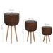 Planter 3 Pcs Wicker with Pe Lining Xalnxi