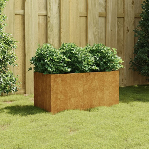 Planter 80x40x40 Cm Corten Steel Nxaptb