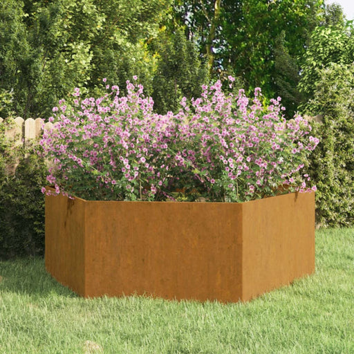 Planter Grey 120x120x45 Cm Corten Steel Nxtlii