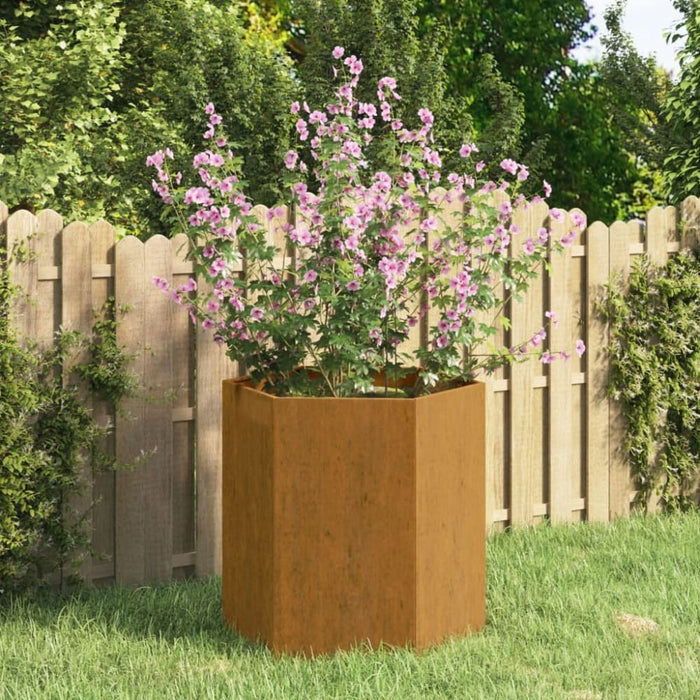 Planter Grey 40x40x45 Cm Corten Steel Nxtlia