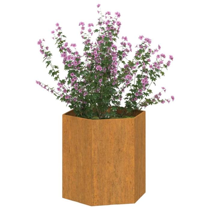 Planter Grey 40x40x45 Cm Corten Steel Nxtlia