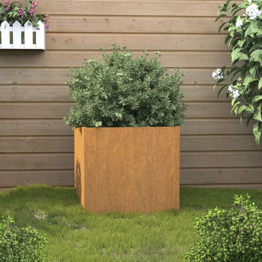 Planter Grey 49x47x46 Cm Weathering Steel Nxoppo