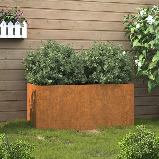 Planter Grey 62x40x39 Cm Weathering Steel Nxoppi