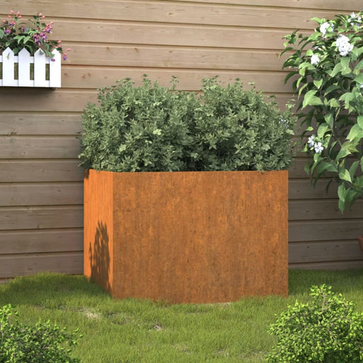 Planter Grey 62x47x46 Cm Weathering Steel Nxoppn