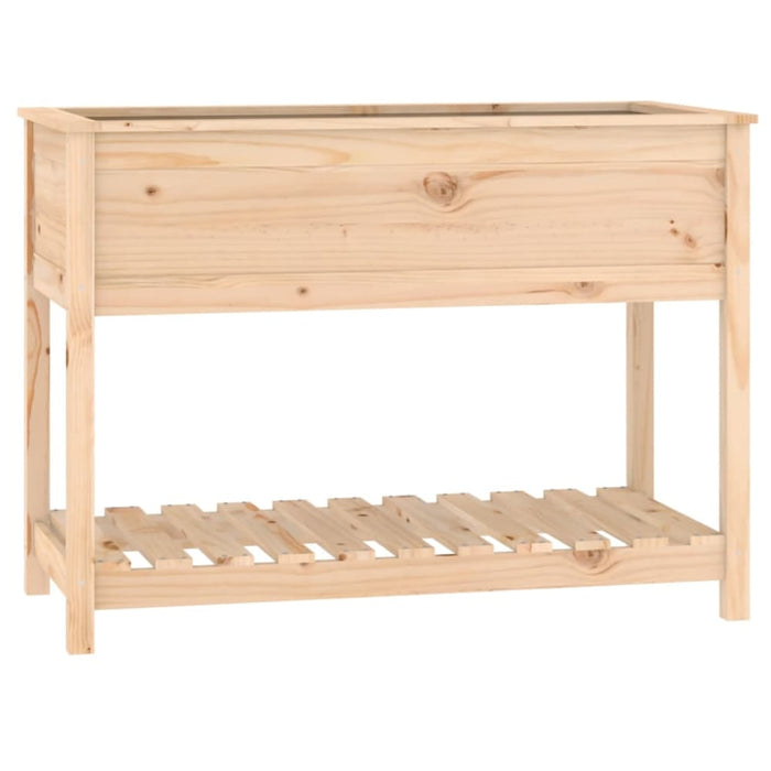 Planter With Shelf 111.5x54x81 Cm Solid Wood Pine Nxtini