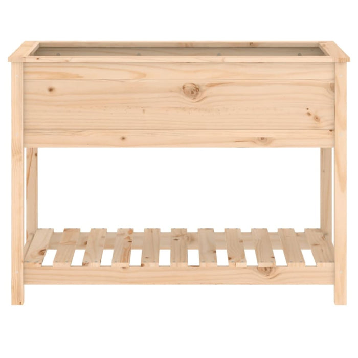 Planter With Shelf 111.5x54x81 Cm Solid Wood Pine Nxtini