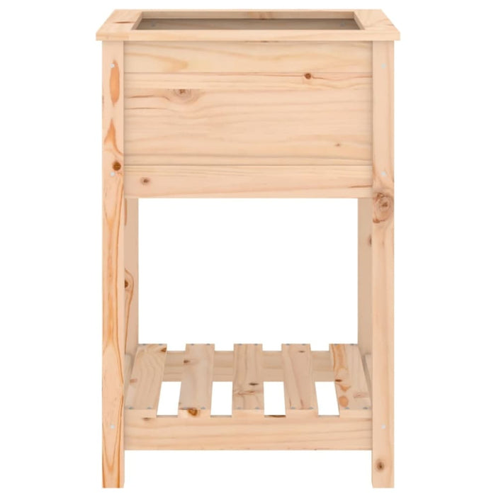 Planter With Shelf 54x54x81 Cm Solid Wood Pine Nxtiit