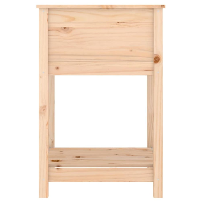 Planter With Shelf 54x54x81 Cm Solid Wood Pine Nxtiit