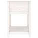 Planter With Shelf White 82.5x54x81 Cm Solid Wood Pine