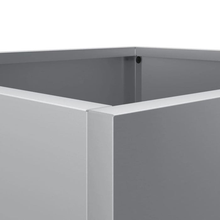 Planter Silver 32x27.5x75 Cm Galvanised Steel Naopil