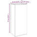 Planter Silver 32x27.5x75 Cm Galvanised Steel Naopil