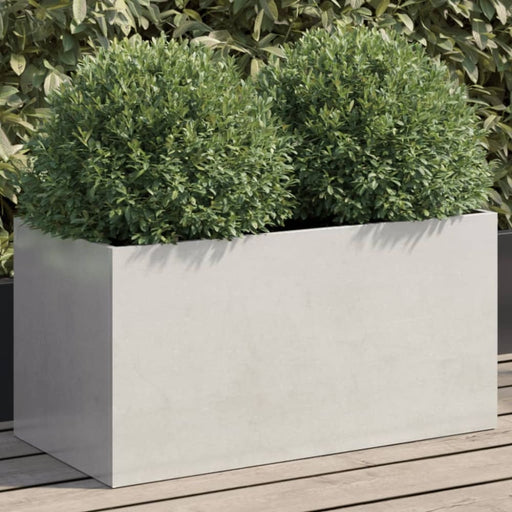 Planter Silver 62x30x29 Cm Stainless Steel Naopkt