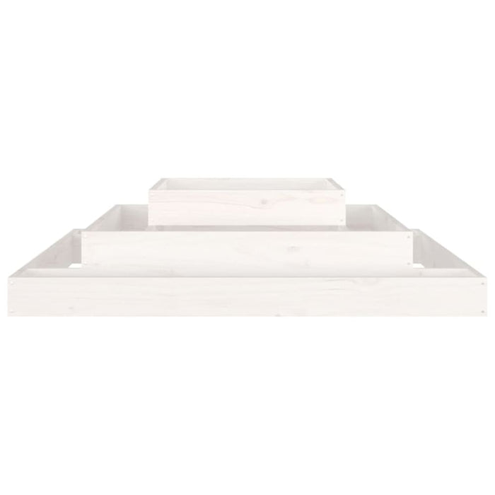 Planter White 110x110x27 Cm Solid Wood Pine Nxtnix